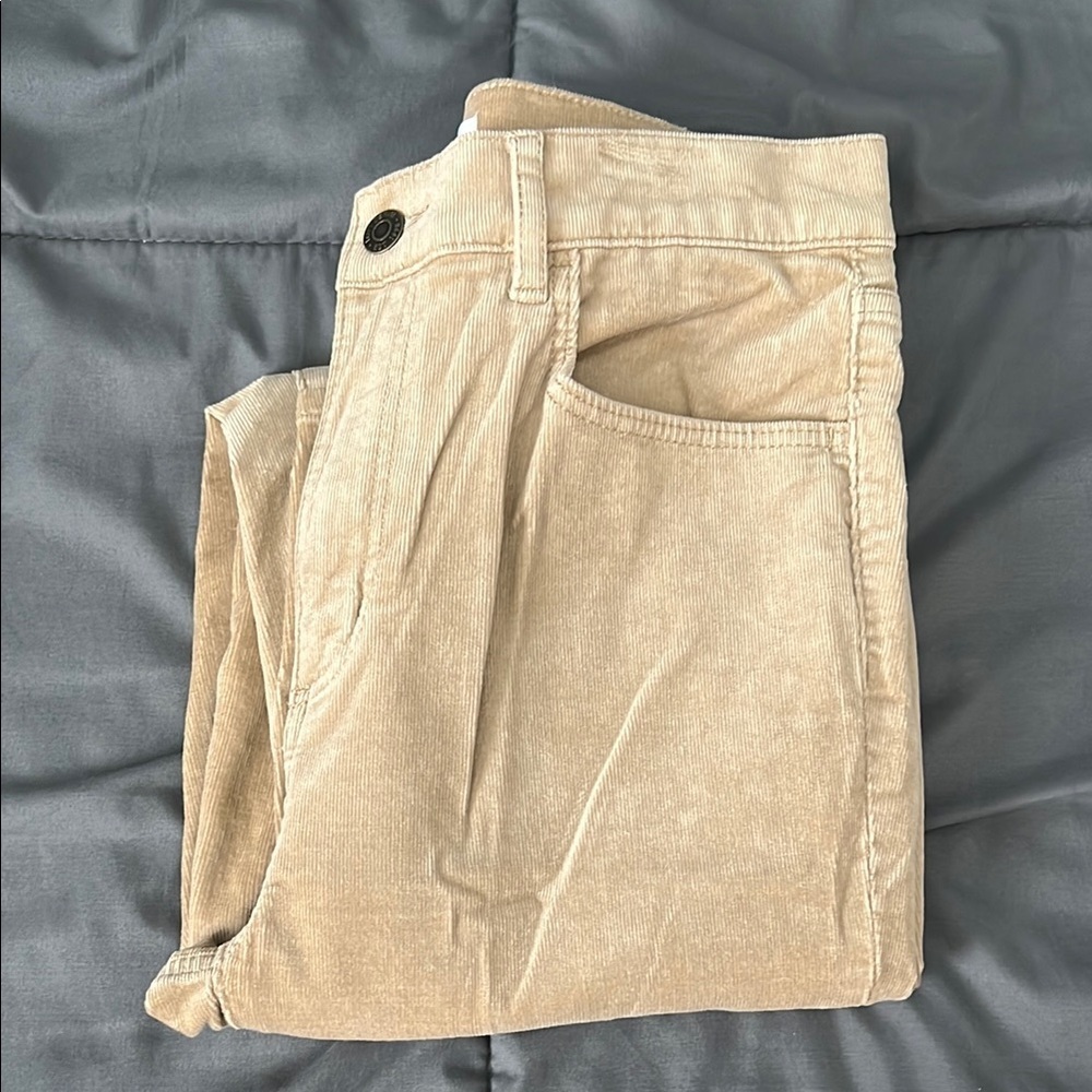Loft Khaki Corduroy High Waist Skinny Size 4